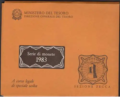 1983 Italien - Divisionsmünze - kompletter Jahrgang - FDC