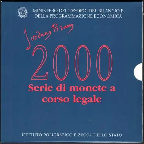 2000 Italien - Divisionsmünze kompletter Jahrgang FDC