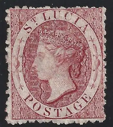 1863 ST. LUCIA - SG 5 (1d) MH/*