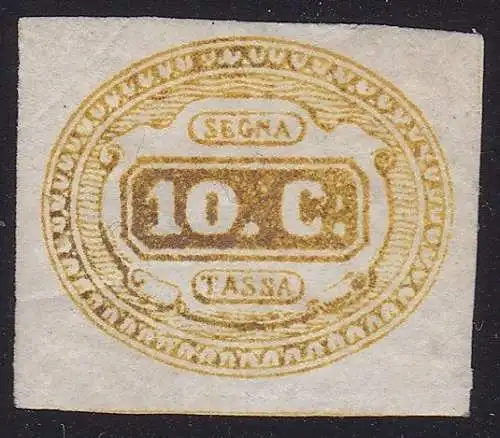 1863 Italien - Königreich - Steuermarken Nr. 1 - MLH * Zertifikat Cilio