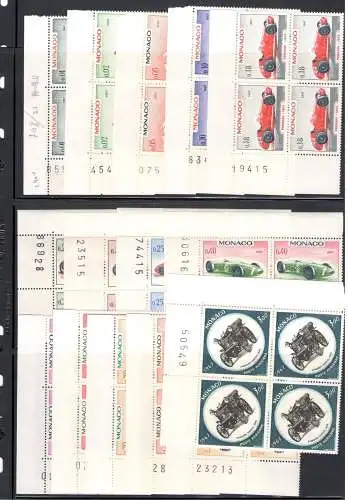 1967 Monaco Gran Premio Monte Carlo Quartine AF - Unified Nr. 708-21+A MNH/**