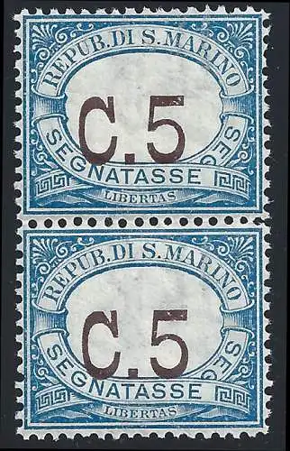 1925 SAN MARINO, Segnatasse n. 19ca MNH/** PAAR