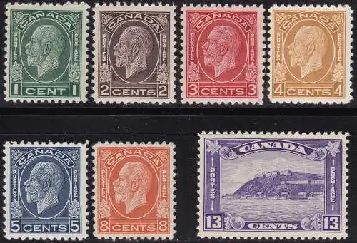 1932-33 KANADA - SG 319/325 8er Set MNH/**