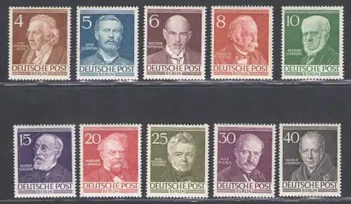 1952 Deutschland - Berlin - Berühmte Persönlichkeiten - Mi.Nr. 91/100 - postfrisch**