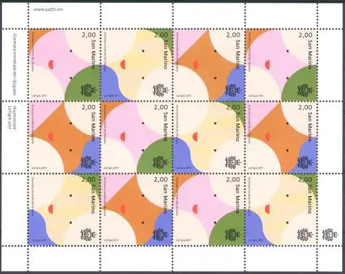 2017 San Marino, Refugiato, Minifoglio 12 val MNH **