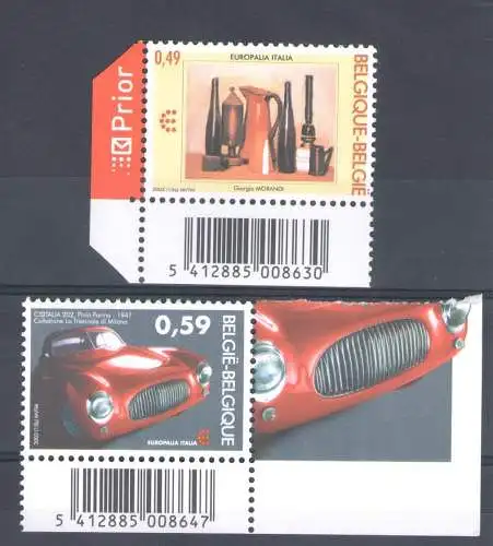 2003 Belgien Europalia Italien 2003 Gemeinschaftsausgabe mit Barcode - 2 Werte postfrisch **