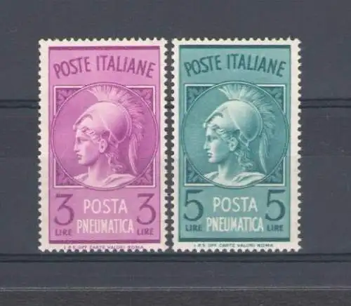 1947 Italien - Republik, Luftpost 2 Werte perfekte Zentrierung Nr. 18/19 postfrisch**