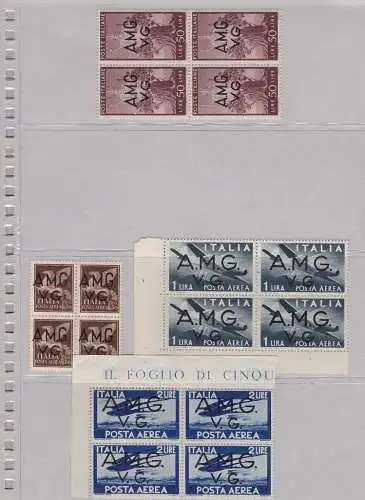 1945-47 VENEZIA GIULIA AMG VG, KOMPLETTE SAMMLUNG in Viertel 31 Werte MNH / ** SEHR GUTE QUALITÄT