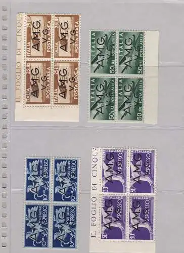 1945-47 VENEZIA GIULIA AMG VG, KOMPLETTE SAMMLUNG in Viertel 31 Werte MNH / ** SEHR GUTE QUALITÄT