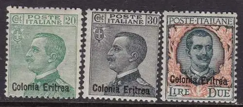 1925 ERITREA, Nr. 93/95 3 Werte postfrisch/**