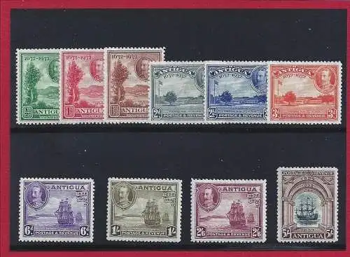 1932 ANTIK, SG Nr. 81/90, Tricentenario, 10 Werte MLH*