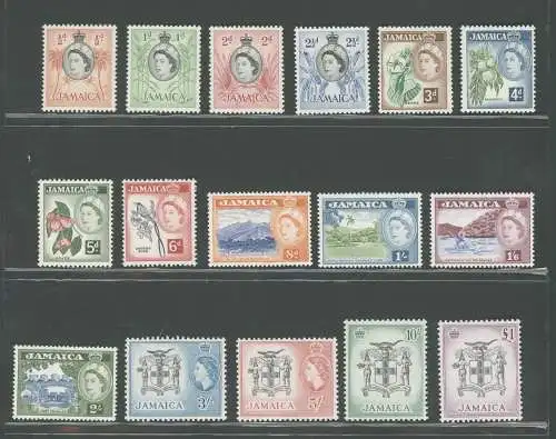 1956-58 JAMAIKA - Elisabeth II - Stanley Gibbons Nr. 159-174 - MNH **