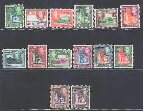 1949-52 ST. VINCENT - Stanley Gibbons Nr. 164-77 - Neue Währung - MNH **