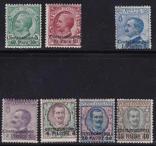 1909-11 Konstantinopel, Nr. 20/27 MNH/** (Nr. 22 fehlt)