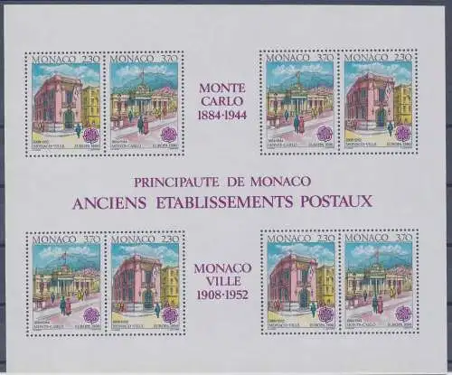 1976 EUROPA CEPT, Monaco, Postgebäudebogen - postfrisch **