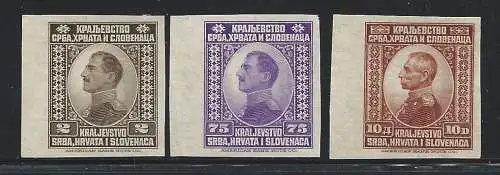 1921 JUGOSLAWIEN - Einheitsn. 126/39 - MNH** - Ungezähnt