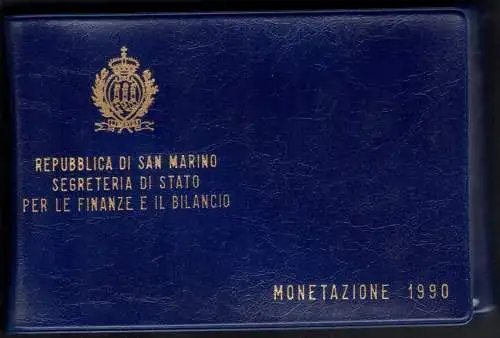 1990 Republik San Marino, Divisionsmünzen, FDC