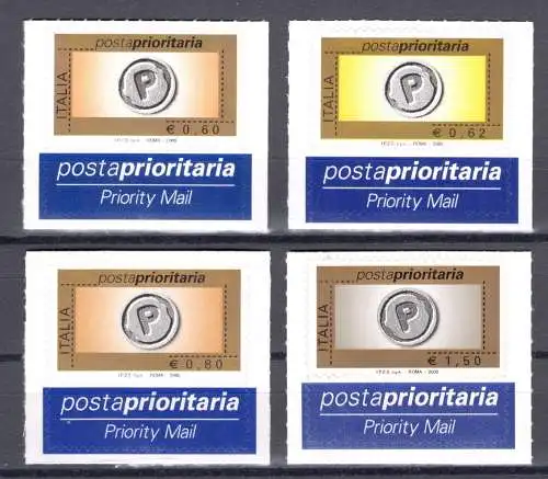 2005 Italien, Priority Post Komplette Serie 4 Werte Nr. 2904/2907 postfrisch**