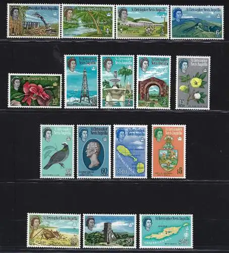 1963-69 St. Christopher Nevis Anguilla, S.G. n. 129/44 - postfrisch**