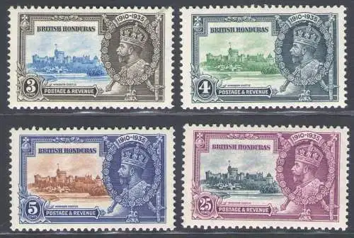 1935 British Honduras, Stanley Gibbons Nr. 143-46 - MNH **