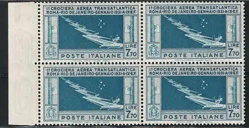 1930 Italien, Transatlantikkreuzfahrt Generale Balbo, Lire 7,70 - Nr. 25 - MNH **