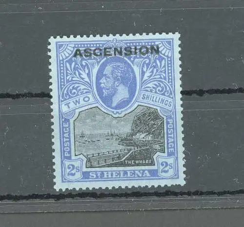 1922 Ascension, SG Nr. 7 - 2 Schilling - MNH ** (Kurzzahn unten rechts)