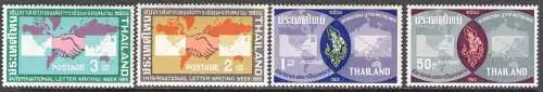 1965 Thailand - SG 524-527 - Korrespondenzwoche - 4 Werte postfrisch **