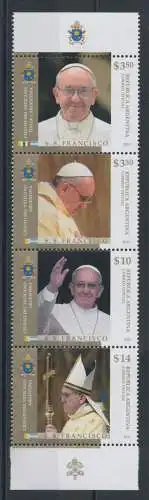 2013 Argentinien Pontifikat Papst Franziskus Streifen 4 Werte Nr. 1632/35 postfrisch**