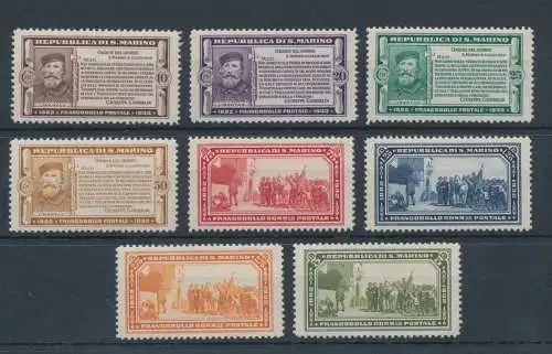 1932 SAN MARINO, Nr. 168/175, 50. Todestag Garibaldi, postfrisch **