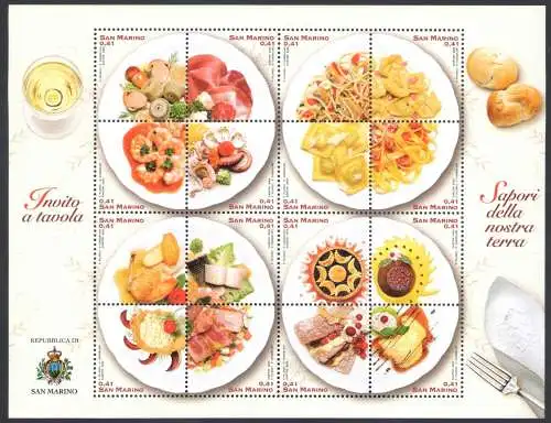 2003 San Marino, I Sapori della Nostra Terra - La Cucina, BF 80 - MNH **