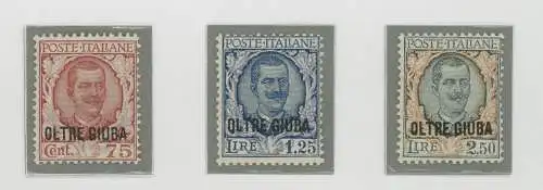 1926 Oltre Giuba, Nr. 42-44, Michetti überdruckt, 3 Werte, postfrisch **