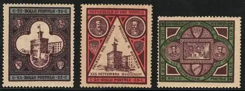 1894 SAN MARINO, Regierungspalast # 23/25, postfrisch **