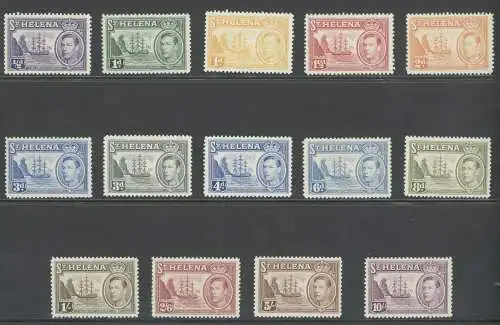 1938-44 St. Helena, Stanley Gibbons Nr. 131-140 - George VI - MNH **