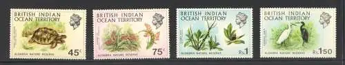 1971 BIOT - BRITISH INDIAN OCEAN TERRITORY - OCEAN INDIAN - Yvert Nr. 39-42 - Reserve Naturale d'Aldabra - MNH **