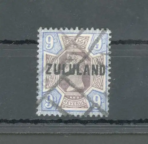 1888-93 Zululand - Südafrika - Stanley Gibbons Nr. 9 - 9d. matt lila und blau - Usato