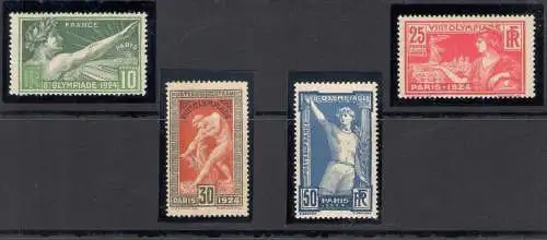 1924 Frankreich - Yvert Katalog Nr. 183-86 - Olympische Spiele Paris - postfrisch **