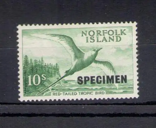 1960-62 ANorfolk Island, Stanley Gibbons n. 36s Aufdruck Probe, MNH**