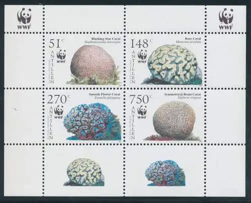 2005 Niederländische Antillen - WWF Naturschutz - Yvert Katalog Nr. 1554-57 - Block mit 4 Werten - postfrisch **