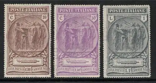 1923 Italien - Königreich, Schwarzhemd Nr. 147/49 postfrisch**