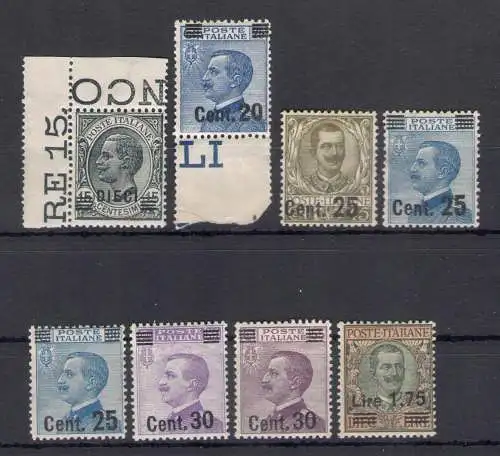 1924-25 Italien - Königreich - Michetti Nr. 175/82 - 8 Werte - postfrisch **