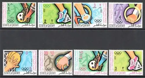 1972 QATAR, SG Nr. 415/22 - Fußball - postfrisch**