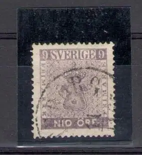 1858 Schweden - Nr. 7 - 9 oder braunes Violett - gebraucht