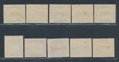 1903-07 Dominica, Stanley Gibbons n. 27/36, Serie mit 10 Werten, MH*