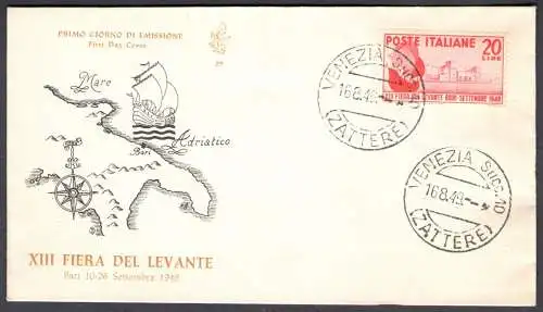 1949 REPUBLIK - VENEDIG Nr. 29 20 Lire Fiera del Levante