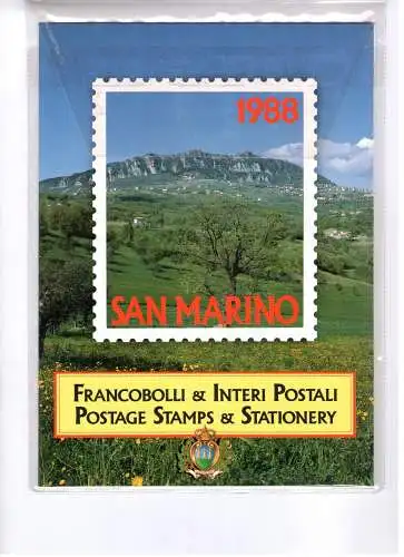 1988 San Marino Offizielles Jahresbuch der Philatelieausgaben MNH **