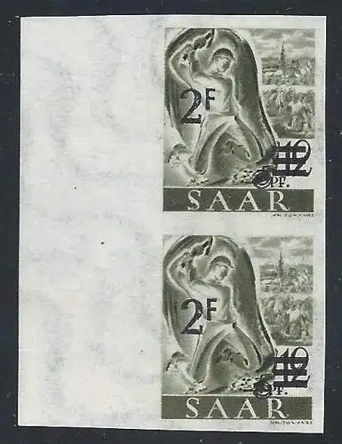 1947 SAARLAND - Nr. 229 Y I U Paar ungezähnt MNH/**