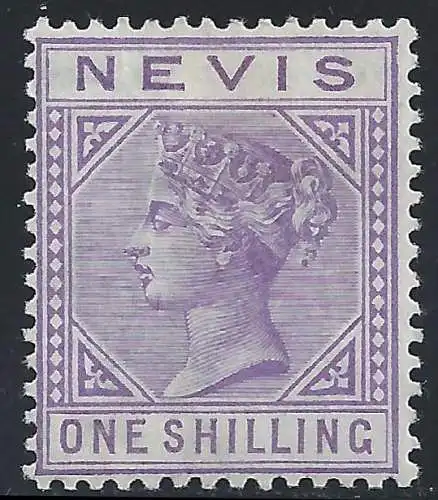 1890 NEVIS - SG Nr. 34 1 Sh. hellviolett MLH/*