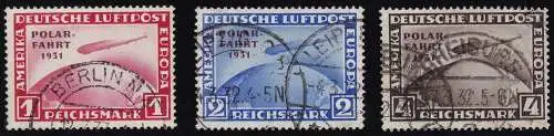 1931 Deutschland PA 40/42 3 Werte GEBRAUCHTSERIE