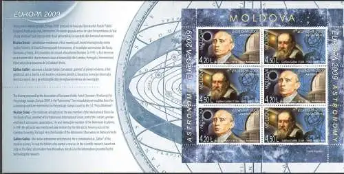 2009 EUROPA CEPT Moldawien/Moldawien Libretto Astronomie MNH **