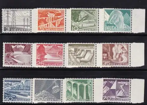 1949 SCHWEIZ, Nr. 481/492 12 Werte postfrisch/**